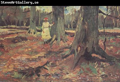 Vincent Van Gogh Girl in White in the Woods (nn04)